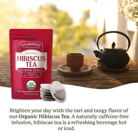 Starwest Botanicals organic hibiscus flowers ensure a pure, tangy cup with every steep