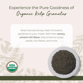 Starwest Botanicals Organic Kelp Granules dried closeup showing texture