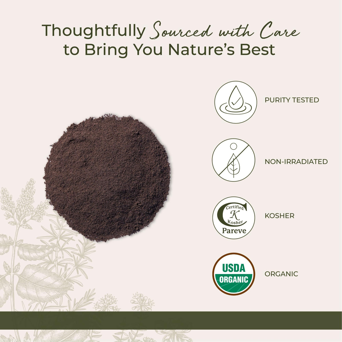 Starwest Botanicals organic Kosher label on chaste-tree-berries packaging signals trusted sourcing