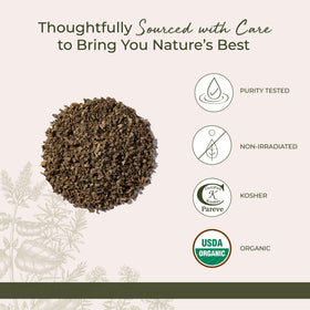 Starwest Botanicals Organic Mullein Leaf cup infusion, warm and soothing.