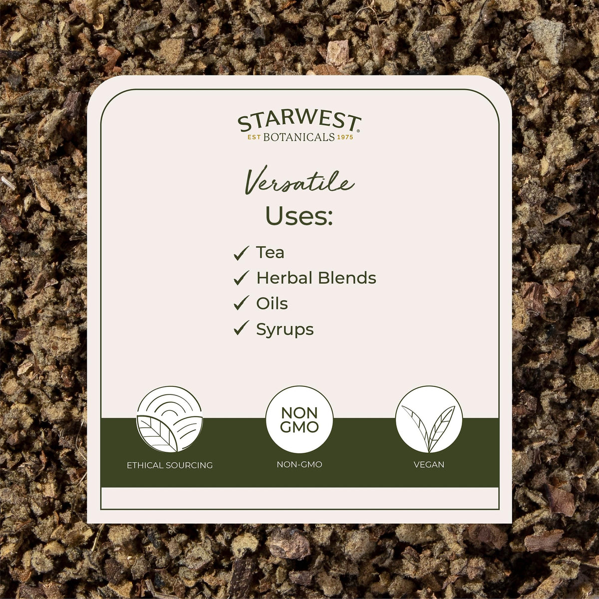 Starwest Botanicals Organic Mullein Leaf dried bundle, neatly stored and ready to use.