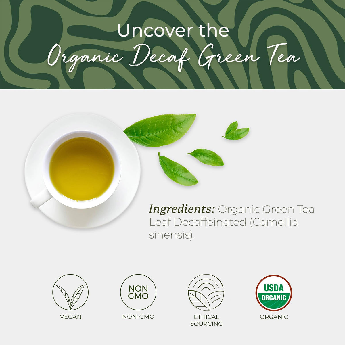 Starwest Botanicals premium decaf green tea produced under strict quality controls.