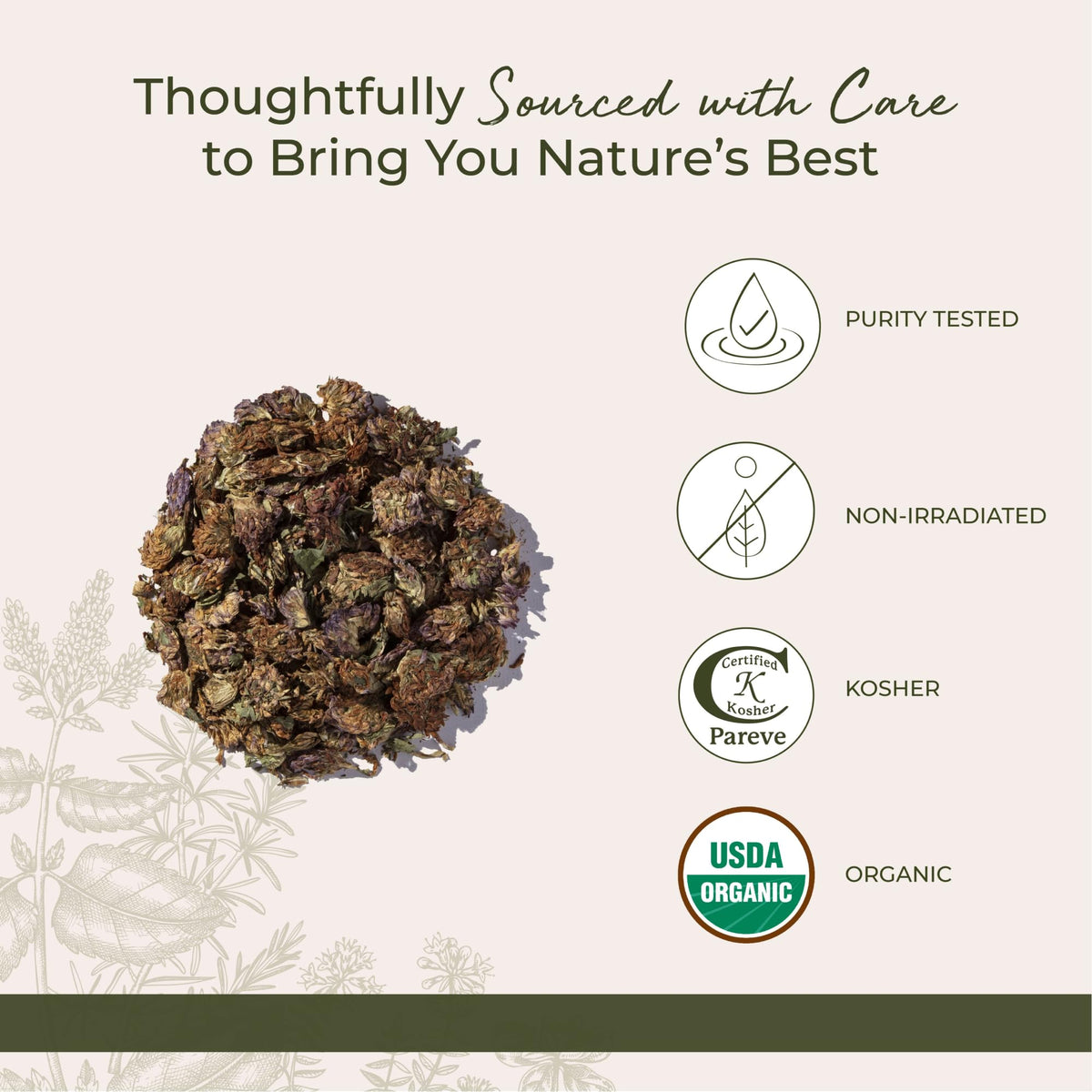 Red Clover Blossoms bath soak scene with Starwest Botanicals packaging