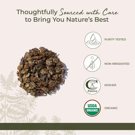 Red Clover Blossoms bath soak scene with Starwest Botanicals packaging