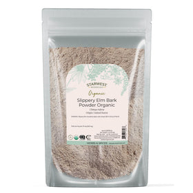 Starwest Botanicals slippery elm bark powder pouch for versatile tea and blends