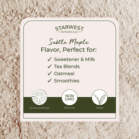 Starwest Botanicals slippery elm tea in cup showing smooth texture.