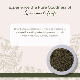 Cut and sifted spearmint leaves ready for easy brewing