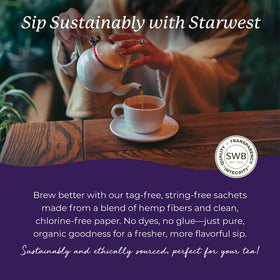 Starwest Botanicals Tea cup ready for a soothing brew