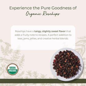 Starwest rosehips tea infusion with floral aroma and tart finish.