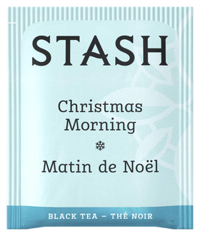 Stash Christmas Morning Black Tea brewed cup showing rich color