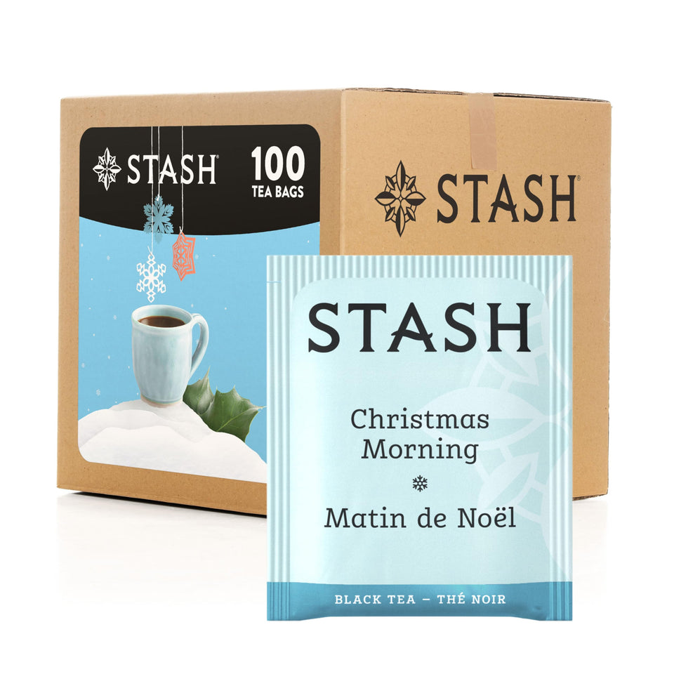 Stash Christmas Morning tea box holds 100 bags for easy festive brewing