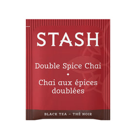 Stash Double Spice Chai tea box highlights bold spice-forward packaging.