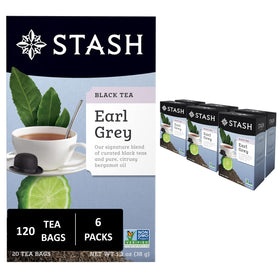 Stash Earl Grey tea boxes packaging showing premium supply for daily ritual