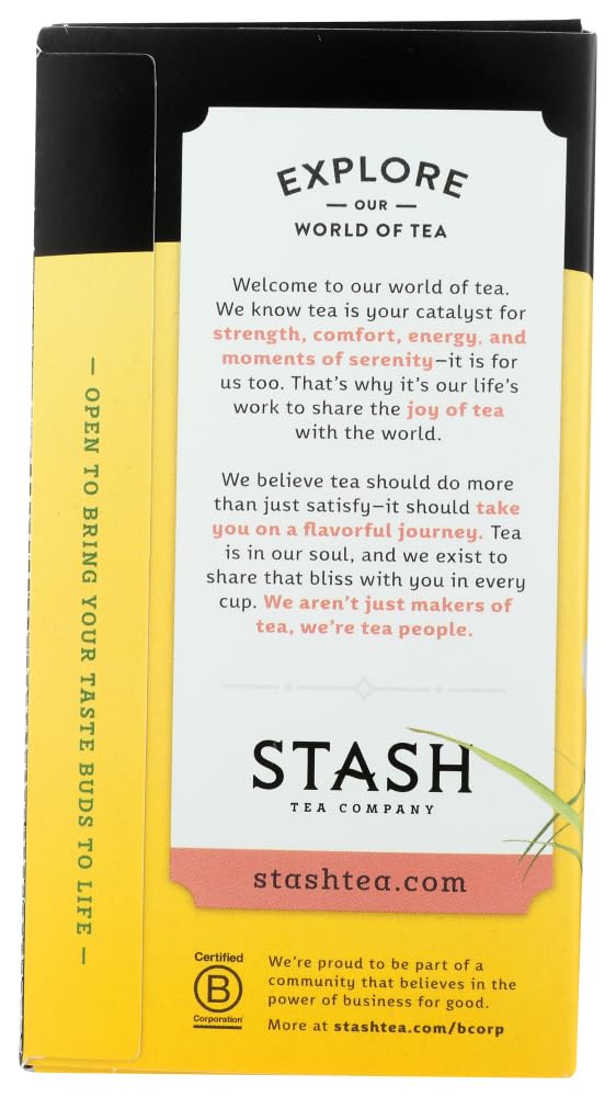 Stash Lemon Ginger Herbal Tea bags ready to brew a soothing cup.