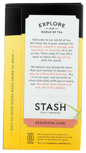Stash Lemon Ginger Herbal Tea bags ready to brew a soothing cup.
