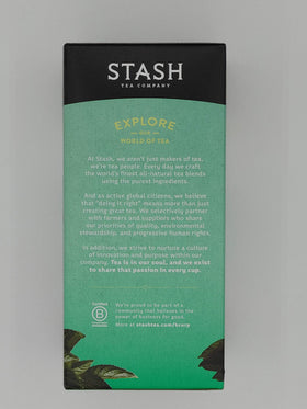 Stash Peppermint Herbal Tea sealed packet preserves freshness for quick brew
