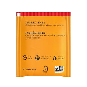 Stash Rooibos Red Tea leaves provide a warming, caffeine-free base.