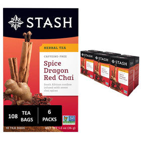 Stash Spice Dragon Red Chai tea bags ready to brew a caffeine-free moment