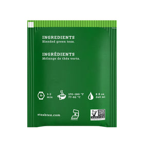 Foil-wrapped tea bags by Stash to preserve freshness and flavor.