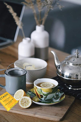 Stash packaging details emphasize recyclable box and compostable tea bags