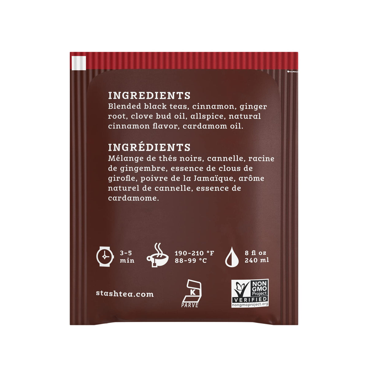 Stash tea bags in stay-fresh foil wrappers for consistent steep.