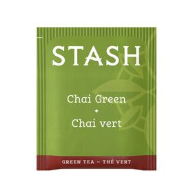 Stash Tea Chai Green Tea tea bags ready for quick, flavorful cups.