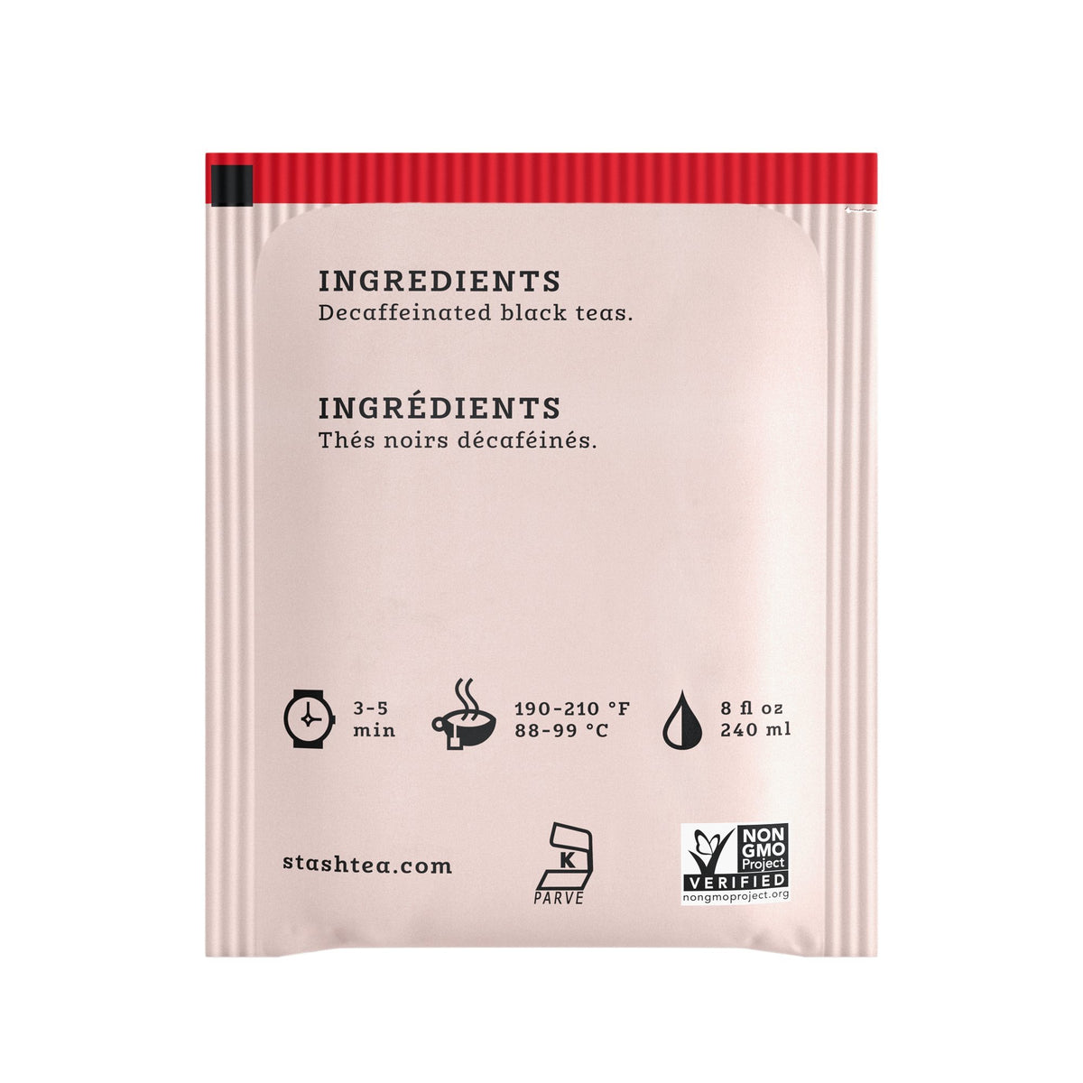 Stash Decaf English Breakfast bulk packaging keeps cafes stocked.