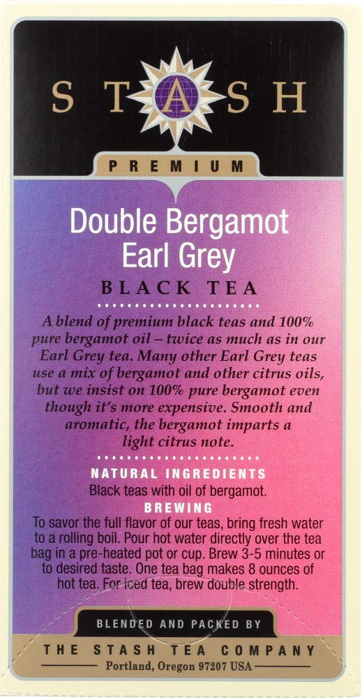 Stash Tea Double Bergamot Tea aroma-note highlighting bergamot oil note for aroma lovers