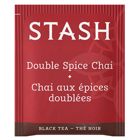 Stash Tea Double Spice Chai tea bags ready for a flavorful steep and aromatic brew.