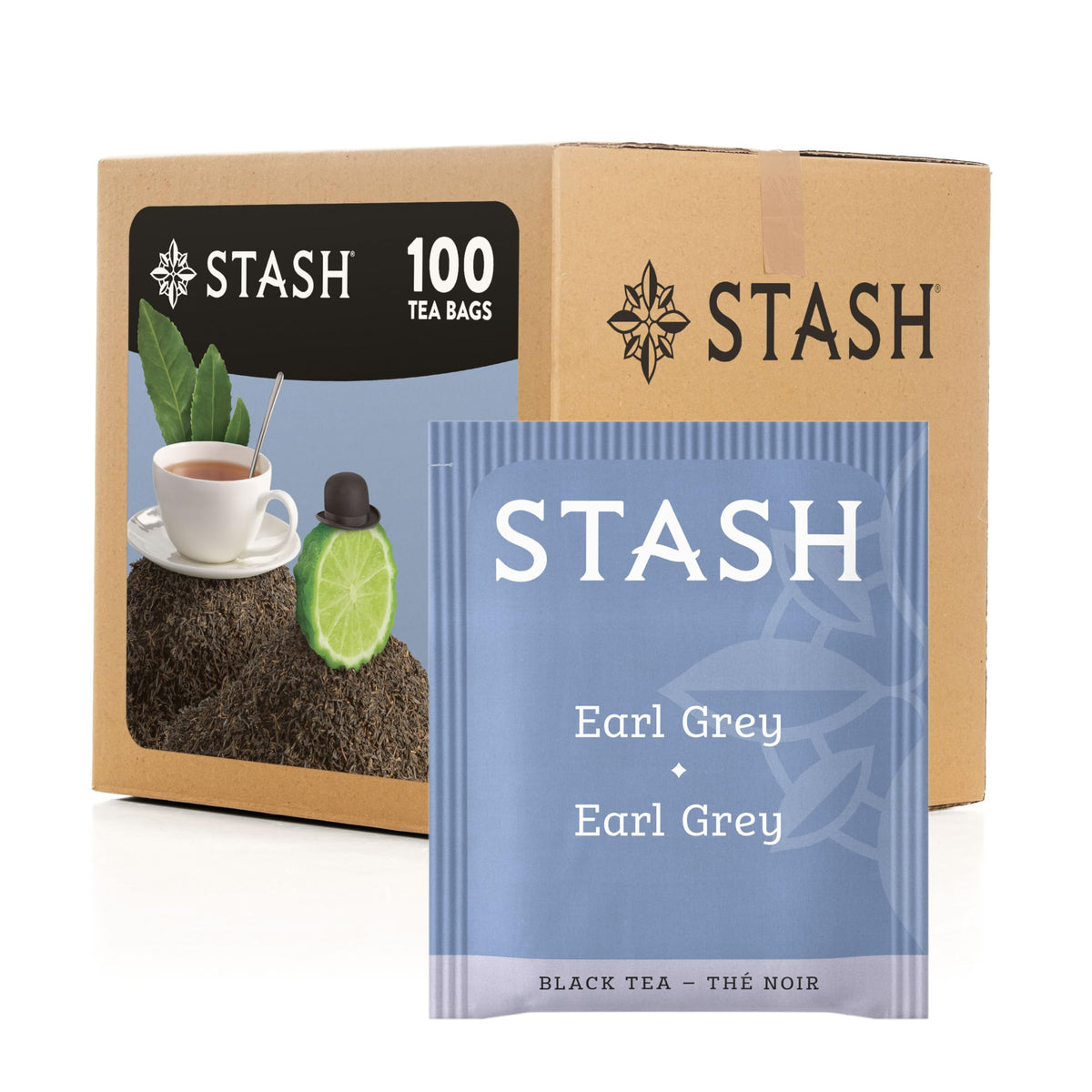 Stash Earl Grey cup steaming with bright citrus aroma, great for morning or afternoon