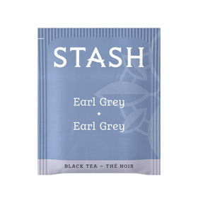 Stash Earl Grey tea bag closeup showing premium blend and bergamot notes