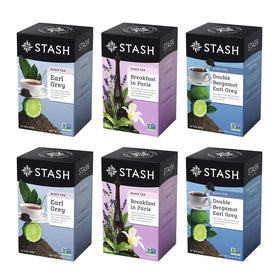 Stash Tea Earl Grey assortment front cover showing variety for daily ritual