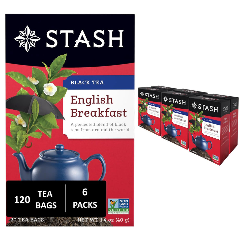Stash English Breakfast cup showing bold morning aroma and flavor