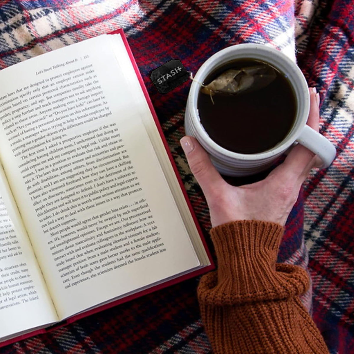 Heritage of Stash Tea from Portland in 1972 signaling bold flavors and curiosity.