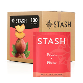 Stash peach black tea box with 100 tea bags for convenient brewing