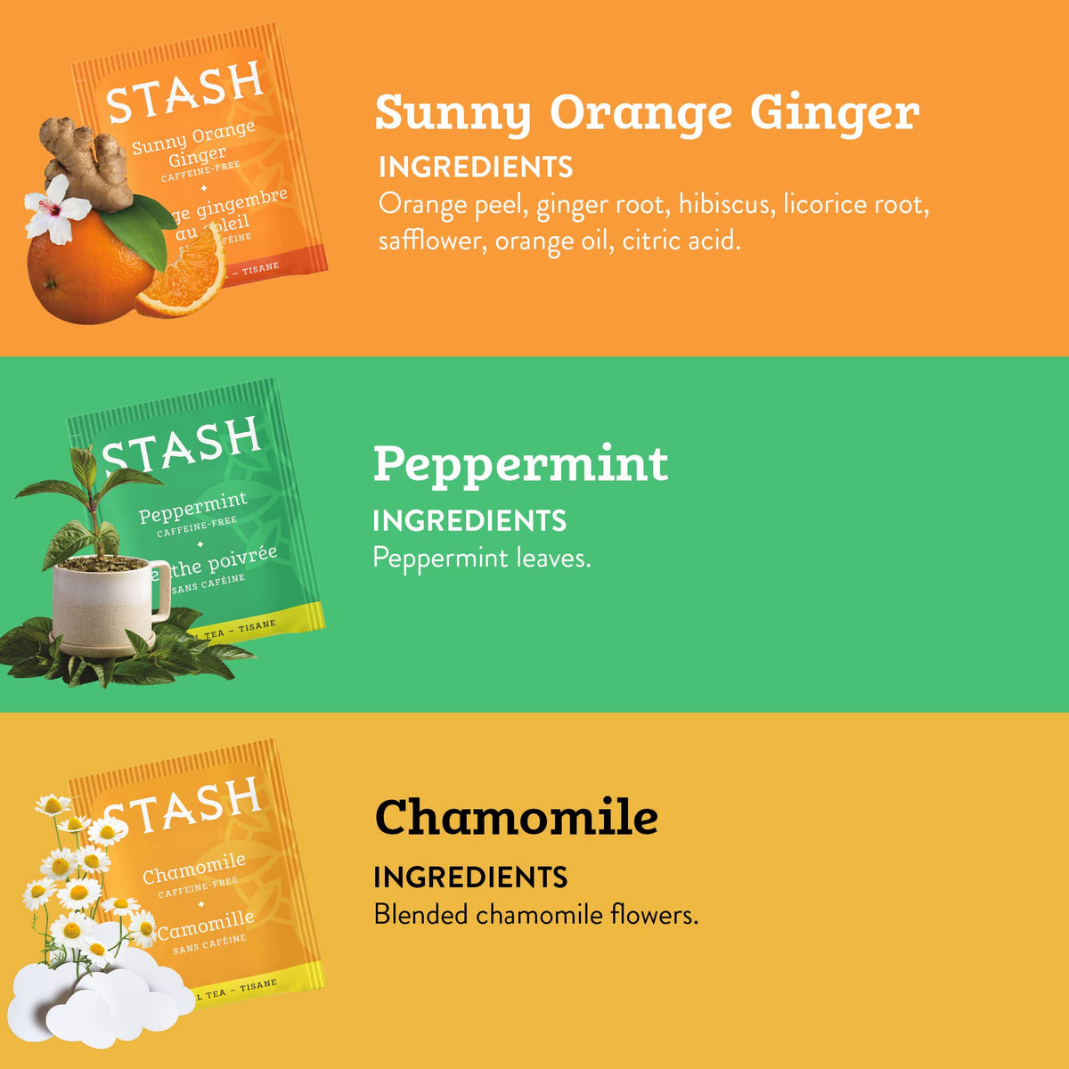 Stash Tea Sunny Orange Ginger box inviting bright, comforting sip