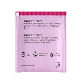 Stash Tea Wild Raspberry Hibiscus triple-pack packaging for easy stocking
