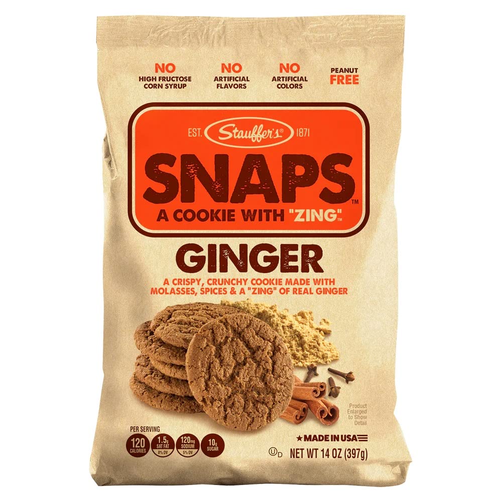 Stauffer's Ginger Snaps bag-14oz-with real ginger; great with tea.