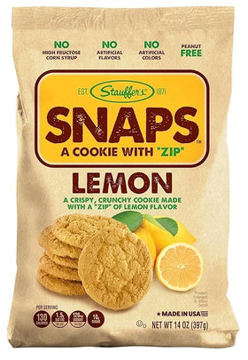Stauffer's Lemon Snaps bag 14oz for easy, shareable snacking on the go.