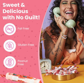Smarties bulk bag with resealable closure keeps freshness for gatherings.