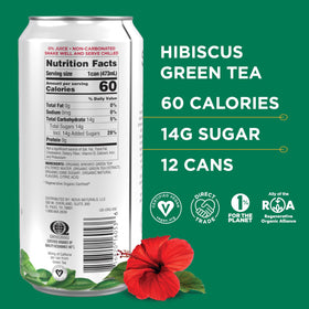 Steaz Hibiscus Green Tea can on ice for a cooling moment