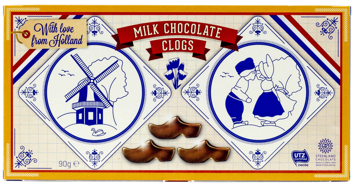 Steenland Chocolate Shoe 3-pack back view, shows gift space for personalized notes.