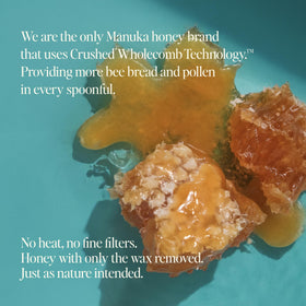 Steens Manuka Honey amber glow, inviting aroma perfect for morning rituals.