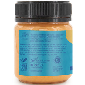 Steens Manuka Honey bottle on shelf, pantry staple with premium appeal.