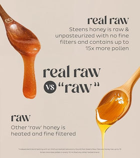 Steens Manuka Honey raw, unpasteurized form preserves nutrients and flavor.