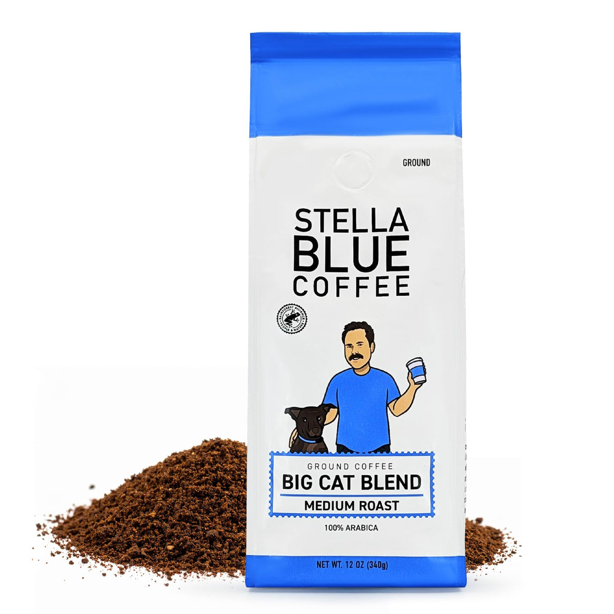 Stella Blue Big Cat Blend bag for everyday brewing.