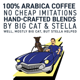 Stella Blue Electric Avenue whole bean scoop ready for home brewing