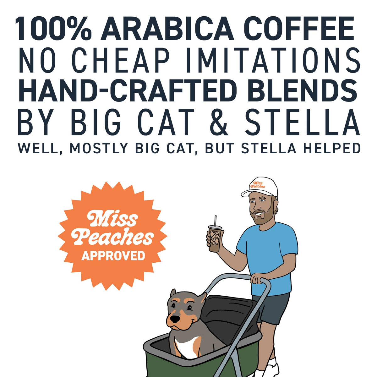 Ethically sourced Arabica beans from Central and South America in Stella Blue