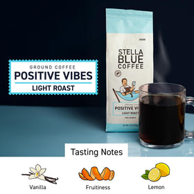 Aroma-steamed cup with Stella Blue reveals inviting vanilla and fruit notes