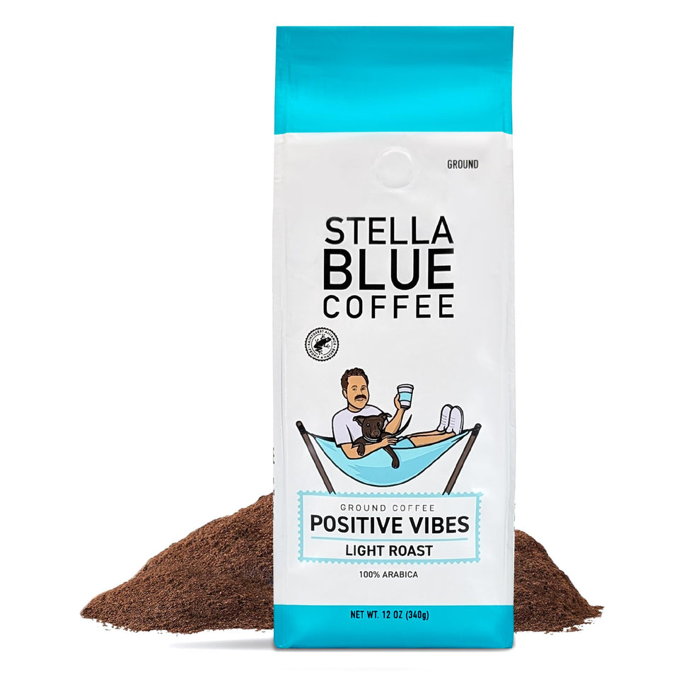 Stella Blue Positive Vibes Blend bag ready for your daily ritual